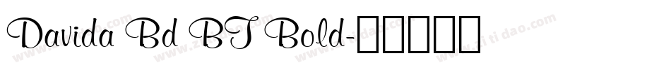 Davida Bd BT Bold字体转换